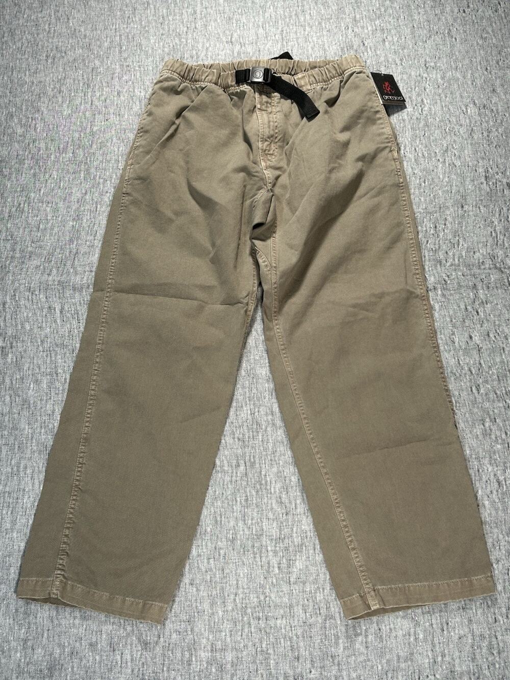 Gramicci Rockin Sport Pants Mens Large Brown Freestyle Fit Outdoor Performance